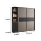 Brown Engineered Wood Wardrobe Closet Contemporary Wardrobe Cabinet