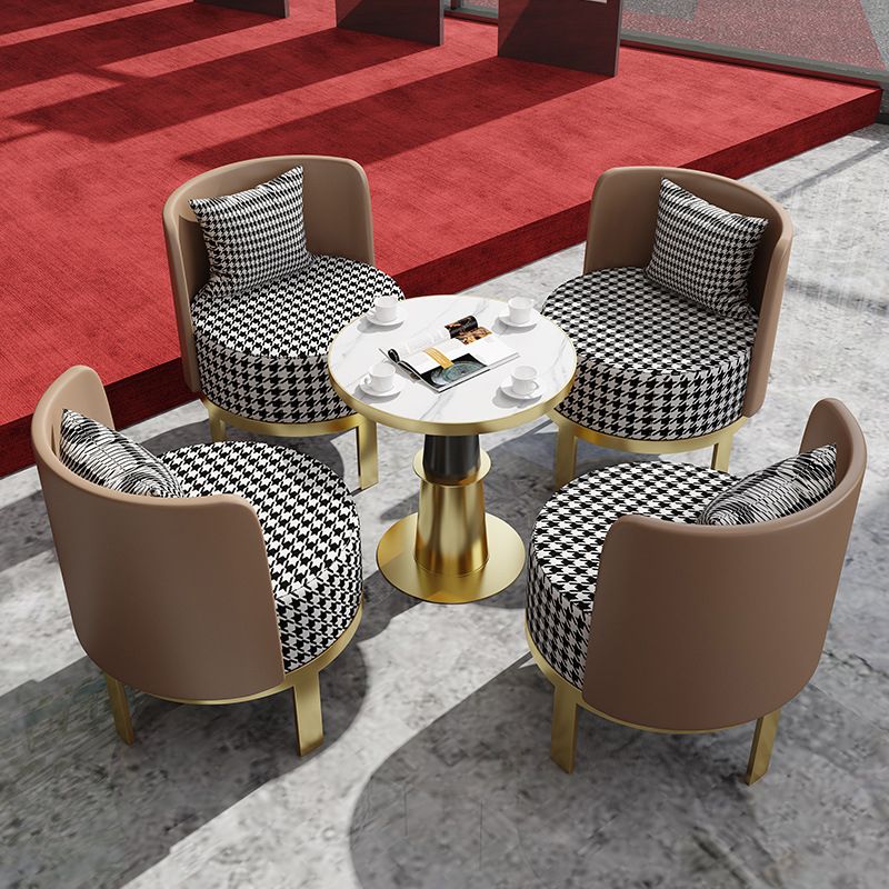 Table traditionnelle de luxe rond de luxe rond table en pierre pour la cuisine