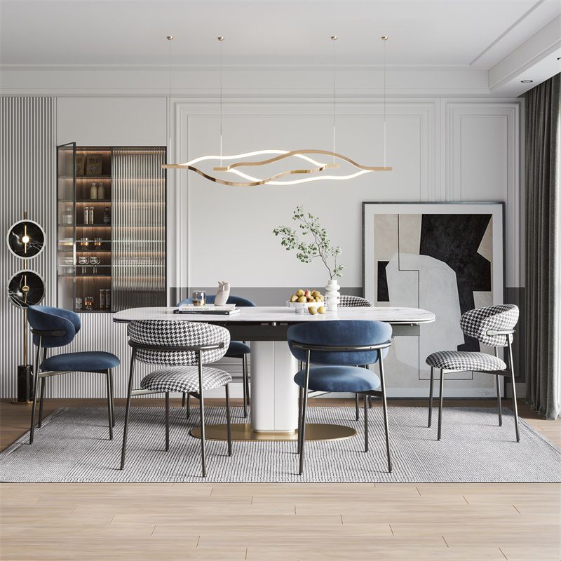 Restaurant Scandinavian Upholstered Side Chair Matte Finish Open Back Dining Chair Clearhalo ' kitchen&dining_furn' 'Dining Chairs' 'Dining Tables & Seating' 'dining_chair' 'furn' 'furn_dining_chair' 'Furniture' 'furniture_dining_chair' 'Kitchen & Dining Furniture' 'kitchen' 1200x1200_46412e29-aae9-43fe-984e-4652b2eb32b0