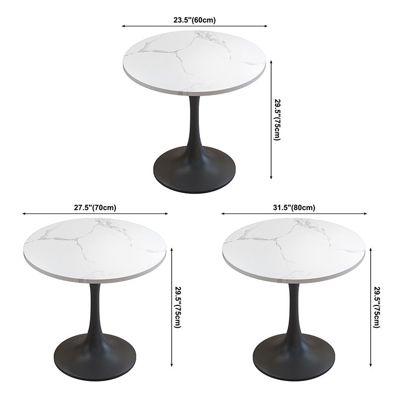 Simple Style Sintered Stone Dining Table Tulip Base Round Table for Home Clearhalo ' dining_table' 'Dining Tables & Seating' 'Dining Tables' 'furn' 'furn_dining_table' 'Furniture' 'furniture_dining_table' 'Kitchen & Dining Furniture' 'kitchen&dining_furn' 'kitchen' 'kitchen_dining_table' 1200x1200_46418cf6-774a-4590-9107-e54ba5f81d94