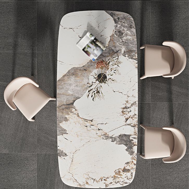 Designer Style 1/3/4/5/6 Pieces Dining Set Sintered Stone Dining Table with Leather Chairs Clearhalo 'Dining Room Sets' 'Dining Tables & Seating' 'dining_room_set' 'furn' 'furn_dining_room_set' 'Furniture' 'furniture_dining_room_set' 'Kitchen & Dining Furniture' 1200x1200_4641dc72-5d61-4c47-8996-71b335407702