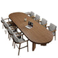 Oval Office Desk Brown Contemporary Style Meeting Writing Desk