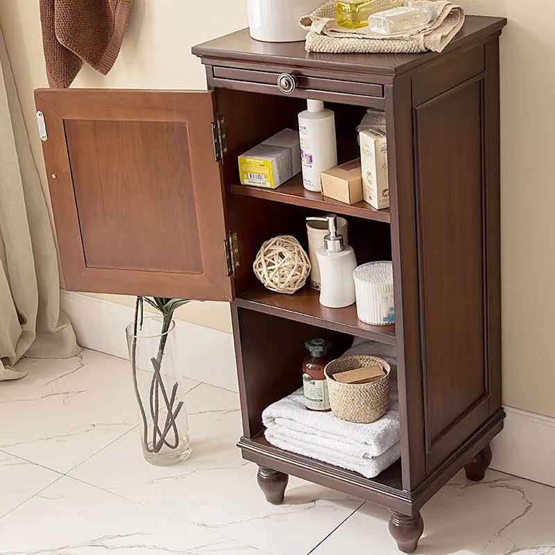 15.7" W 1 - Door Accent Cabinet in Rubberwood with Open Storage Clearhalo 'Cabinets & Chests' 'cabinets_chests' 'furn' 'furn_cabinets_chests' 'Furniture' 'Living Room Furniture' 1200x1200_4642cf04-f49b-49cb-a22d-6da36b134971