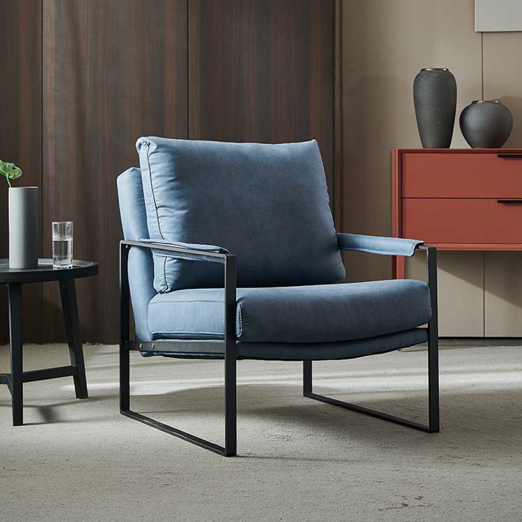Solid Color Mid-century Modern Armchair Sled Arm Chair for Living Room Clearhalo 'Accent Chairs' 'accent_chairs' 'Chairs & Seating' 'furn' 'furn_accent_chairs' 'Furniture' 'Living Room Furniture' 1200x1200_464366ac-e885-4645-8171-e8d00ee23df0