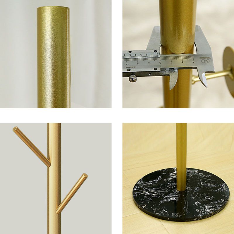 Prachtig kap -rek Multi -jas haken metalen rek met marmeren bodem