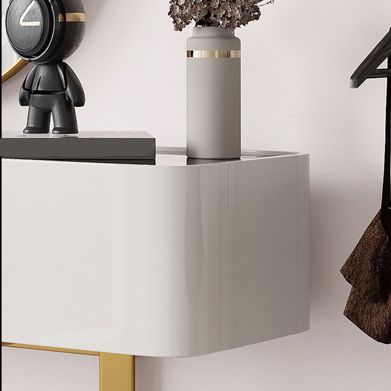 Glam Vanity Makeup Table Set Glass Top Dressing Table with Double Drawers Clearhalo 'Bedroom Furniture' 'furn' 'furn_makeup_vanities' 'Furniture' 'Makeup Vanities' 'makeup_vanities' 1200x1200_4645e584-c07c-4f8c-94f9-9f89136fc694