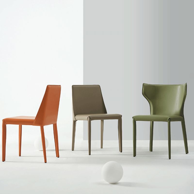 Modern Style Wingback Side Chair PU Leather Chairs for Dining Room Clearhalo 'Dining Chairs' 'Dining Tables & Seating' 'dining_chair' 'furn' 'furn_dining_chair' 'Furniture' 'furniture_dining_chair' 'Kitchen & Dining Furniture' 1200x1200_4648810b-6fa0-4f7b-9f16-2536340b2a19