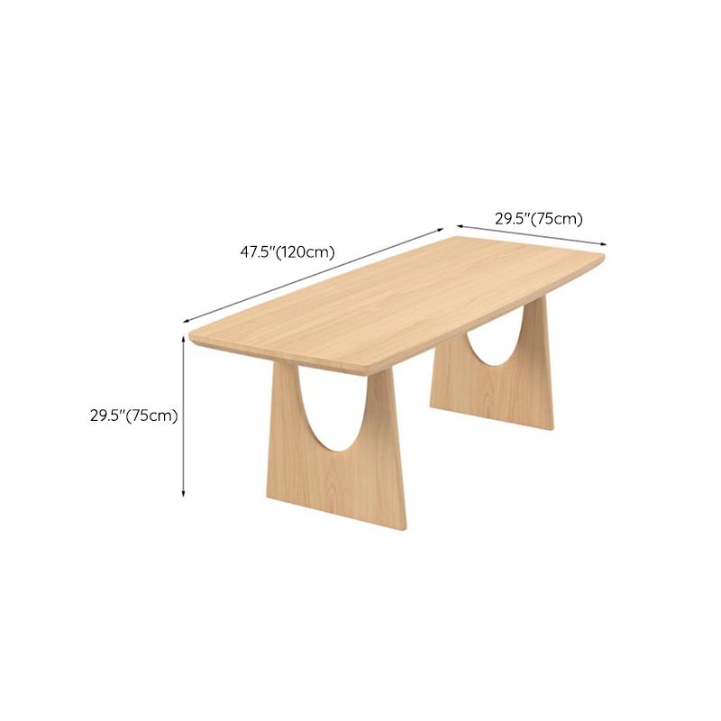 Tavolo da pranzo industriale con doppio piedistallo Tavolo in legno di pino per sala da pranzo bar