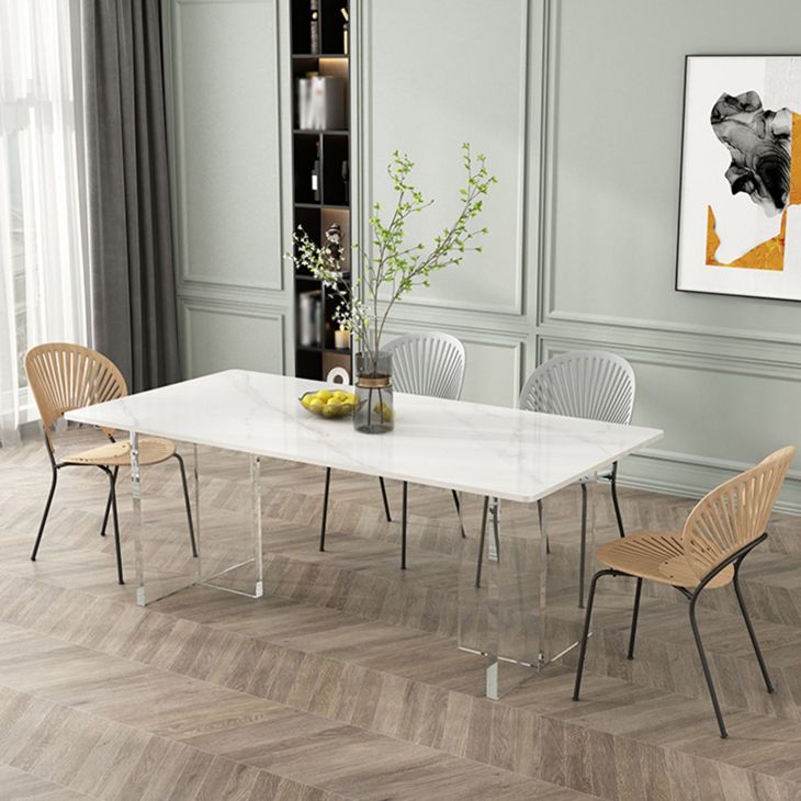 Modern Rectangle Dining Table Set 1/2/5/7 Pieces Dining Set for Home Use Clearhalo 'Dining Room Sets' 'Dining Tables & Seating' 'dining_room_set' 'furn' 'furn_dining_room_set' 'Furniture' 'furniture_dining_room_set' 'Kitchen & Dining Furniture' 1200x1200_464ab17f-6fd8-4a09-93c0-90a2d0949b6c