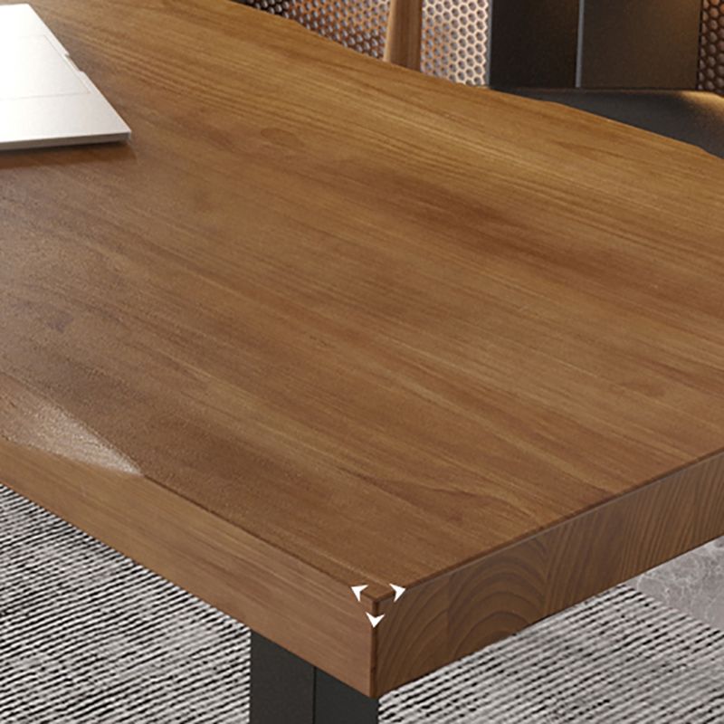 Industrial Style Writing Desk Solid Wood Office Desk with Sled Base Clearhalo 'furn' 'furn_office_desk' 'Furniture' 'Office Desks' 'Office Furniture' 'office_desk' 1200x1200_464baeb9-703b-48da-a217-a850022a8a85