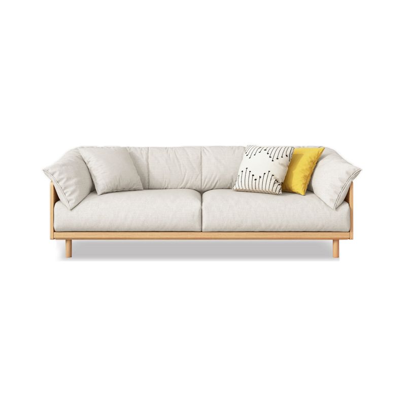 Scandinavian Tuxedo Arm Settee Cotton Blend Standard Sofa with Wooden Legs Clearhalo 'furn' 'furn_sofas' 'Furniture' 'furniture_sofas' 'Living Room Furniture' 'Sofa' 'sofas' 1200x1200_464c7d4e-91f4-46a5-bada-6406768d4ebc
