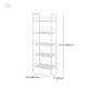 Contemporary Bookshelf Open Back Bookcase for Office with Caster Wheels