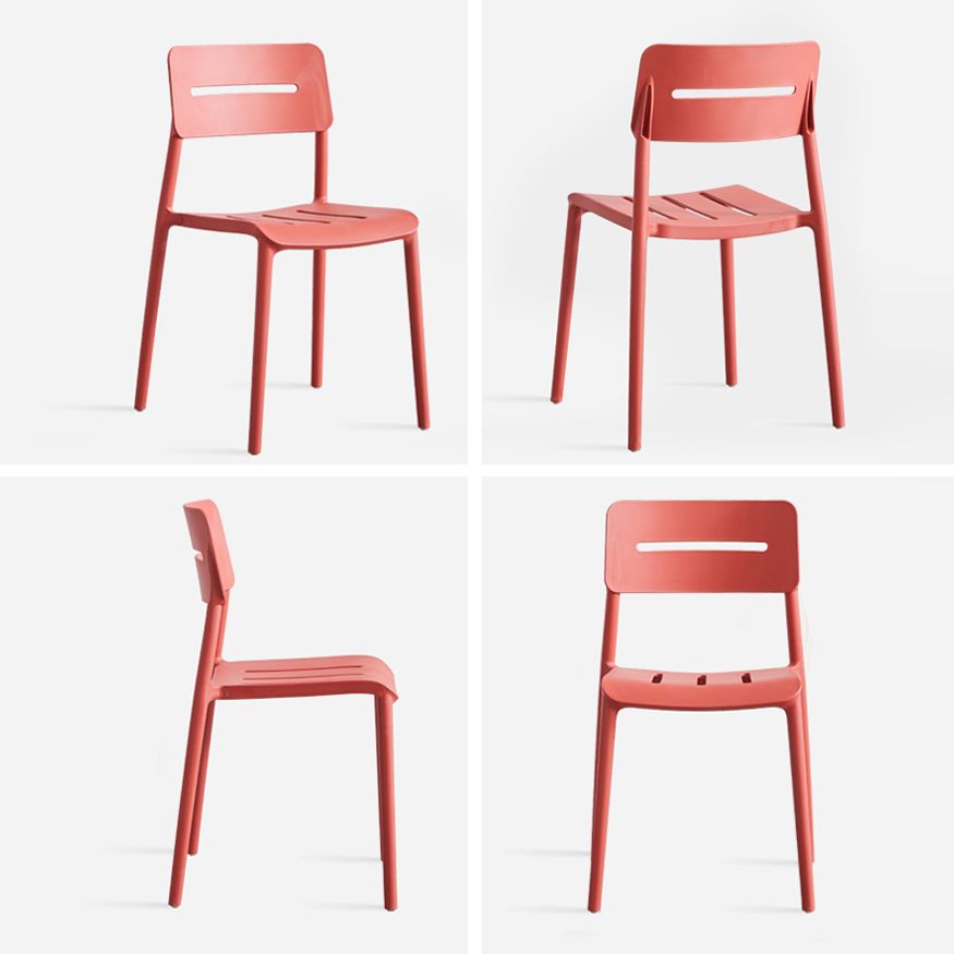 Modern Style Plastic Dining Chairs Open Back Dining Stackable Side Chair for Kitchen Clearhalo ' kitchen&dining_furn' 'Dining Chairs' 'Dining Tables & Seating' 'dining_chair' 'furn' 'furn_dining_chair' 'Furniture' 'furniture_dining_chair' 'Kitchen & Dining Furniture' 'kitchen' 1200x1200_464d6497-a863-4ad5-91ca-bce2edbfa68d