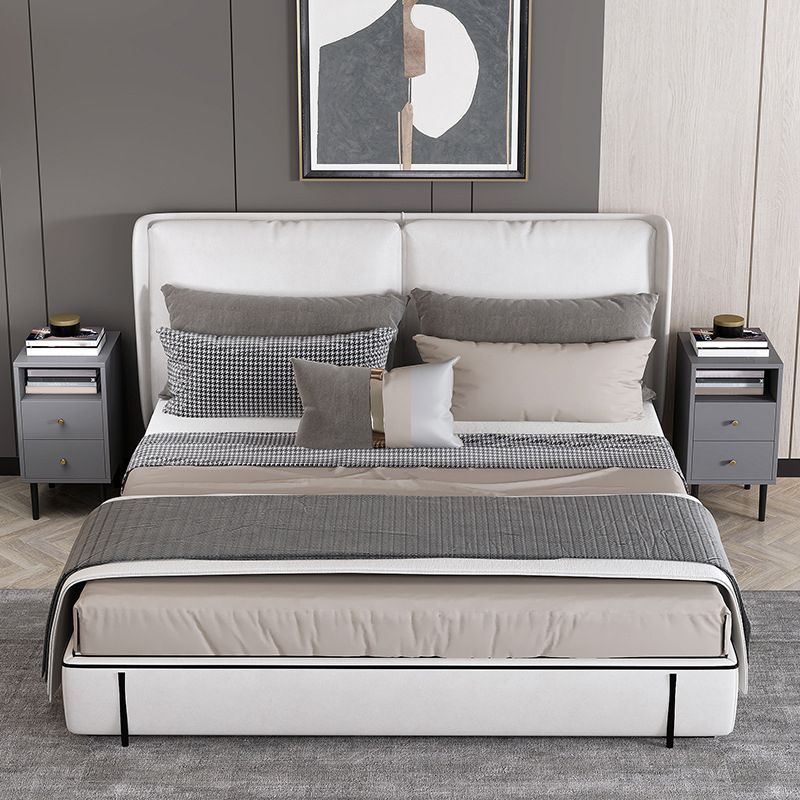 Contemporary Bed Nightstand Open Storage Night Table with 2 Drawers Clearhalo 'Bedroom Furniture' 'furn' 'furn_night_stand' 'Furniture' 'night_stand' 'Nightstands' 1200x1200_464e112e-5c43-4639-86c6-b610263dc006