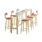 Glam Style Rectangle Bar Table 1/2/7 Pieces Faux Marble Counter Table Clearhalo 'Bar Furniture' 'furn' 'furn_home_bar_bar_sets' 'Furniture' 'Home Bars & Bar Sets' 'home_bar_bar_sets' 'Kitchen & Dining Furniture' 1200x1200_46504749-bfc5-4152-9de8-f7955f18a416