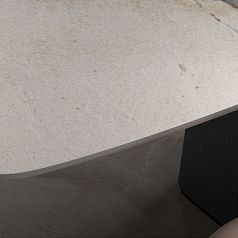 Industrial Sintered Stone Dining Table Rectangle Table with Metal Base Clearhalo 'Dining Tables & Seating' 'Dining Tables' 'dining_table' 'furn' 'furn_dining_table' 'Furniture' 'Kitchen & Dining Furniture' 1200x1200_4654987d-2559-4232-85de-0015a6b9c4f9