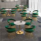 White Stone Top Table for Home Traditional Luxury Round Dining Table Clearhalo 'Dining Tables & Seating' 'Dining Tables' 'dining_table' 'furn' 'furn_dining_table' 'Furniture' 'Kitchen & Dining Furniture' 1200x1200_4655be6d-140b-4661-8e7b-4dfd35e6402a