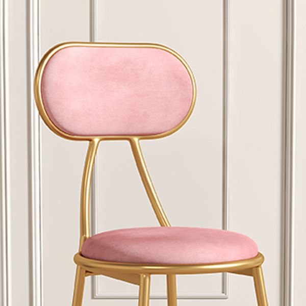 Glam Style Open Back Chair Upholstered Stackable Dining Side Chair Clearhalo 'Dining Chairs' 'Dining Tables & Seating' 'dining_chair' 'furn' 'furn_dining_chair' 'Furniture' 'furniture_dining_chair' 'Kitchen & Dining Furniture' 1200x1200_4657e348-d5cf-4b37-8dda-bba5b43bfb3e