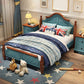French Country Headboard Standard Bed Solid Wood Bed with Footboard