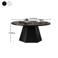 Pedestal 1/2 Black/White Coffee Table Metal Metal Round Cocktail Table