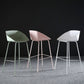 Scandinavian Metal Plastic Counter Stools Low Back Bar Stool with Footrest