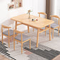 Mesa de comedor rectangular de madera de estilo nórdico con patas de metal