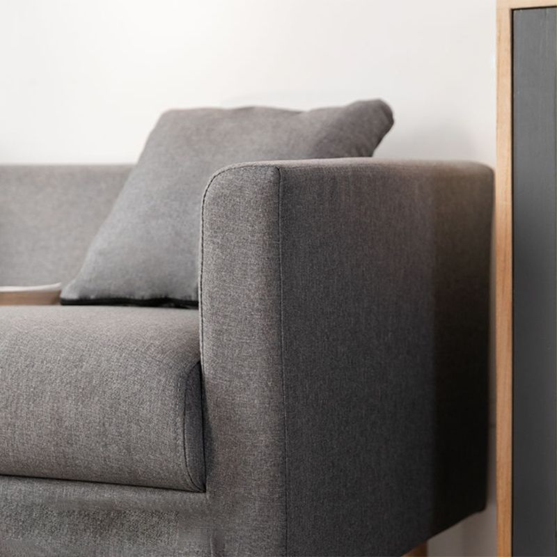 Divano contemporaneo con 3 cuscini di divano stazionario a braccio quadrato standard