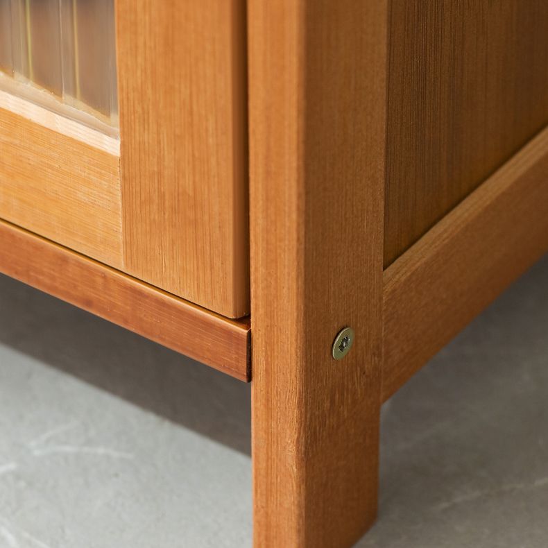 Cabinet contemporaneo di bamboo bamboo bamboo marrone con cassetto