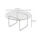 Contemporary Round Glass Top Coffee Table with Steel Sled Legs Clearhalo 'Coffee & Accent Tables' 'Coffee Tables' 'coffee_tables' 'furn' 'furn_coffee_tables' 'Furniture' 'Living Room Furniture' 1200x1200_465f466c-8a40-4948-8dc4-28f7cd7a650b