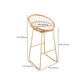 Glam Round Bar Stools Gold Metal Dining Stools with Footrest Clearhalo 'Bar Furniture' 'Bar Stools' 'bar_stools' 'furn' 'furn_bar_stools' 'Furniture' 'Kitchen & Dining Furniture' 1200x1200_4660d66a-015e-4347-9fdc-6cee4d734598