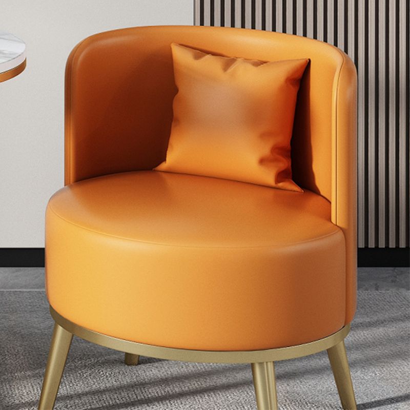 Faux Leather Armless Chair 21.65" Wide Chair with Basic Four Leg Clearhalo 'Accent Chairs' 'accent_chairs' 'Chairs & Seating' 'furn' 'furn_accent_chairs' 'Furniture' 'Living Room Furniture' 1200x1200_46619568-cd6b-42c8-9e2d-94e29b87eed6