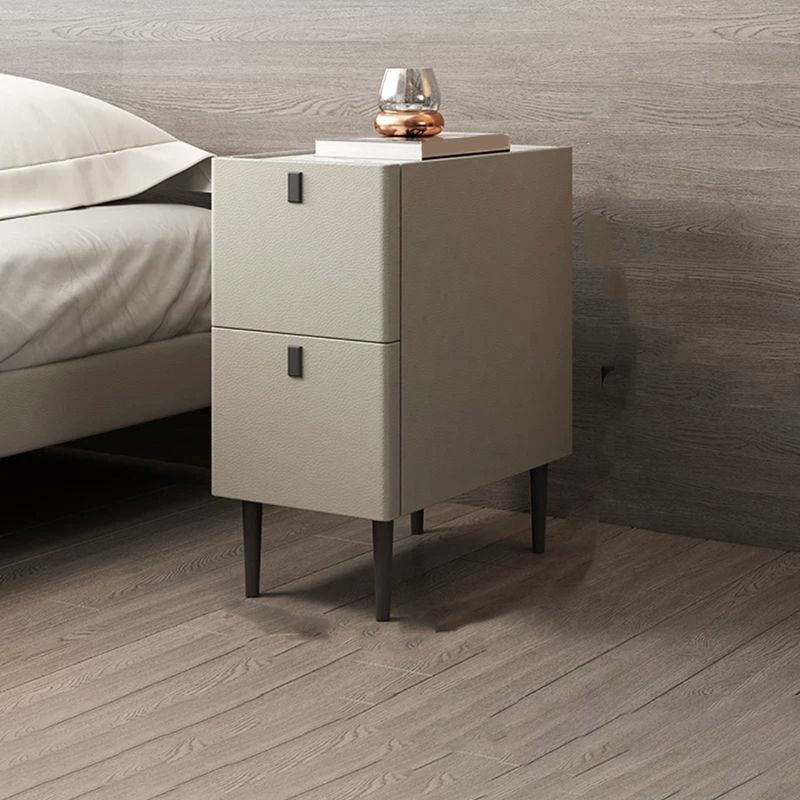 Modern Style Leather Polychromatic Choice of Black Cabinet Leg Nightstand Clearhalo 'Bedroom Furniture' 'furn' 'furn_night_stand' 'Furniture' 'night_stand' 'Nightstands' 1200x1200_46623ffb-c2ec-492e-9c82-b35b8a8268dc