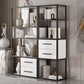 Glam Style Bookshelf Open Back Bookcase for Home Office and Study Room Clearhalo 'Bookcases' 'furn' 'furn_bookcases' 'Furniture' 'furniture_bookcases' 'Office Furniture' 1200x1200_46626570-335a-422a-aea9-f9d0d7dc15ac