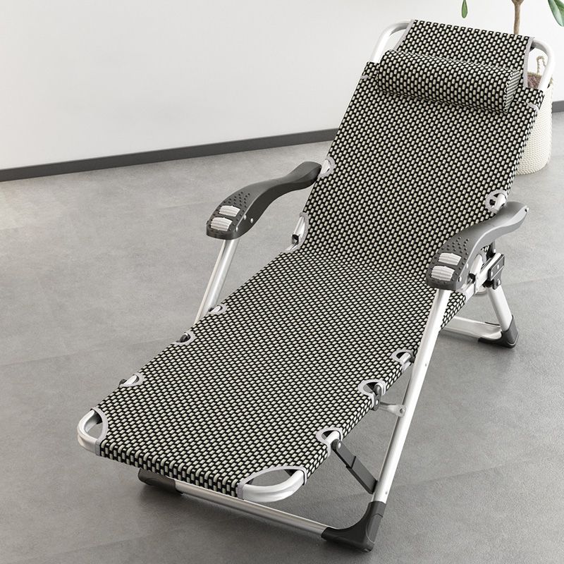 Reclinabile standard contemporaneo con poltrona in metallo argento