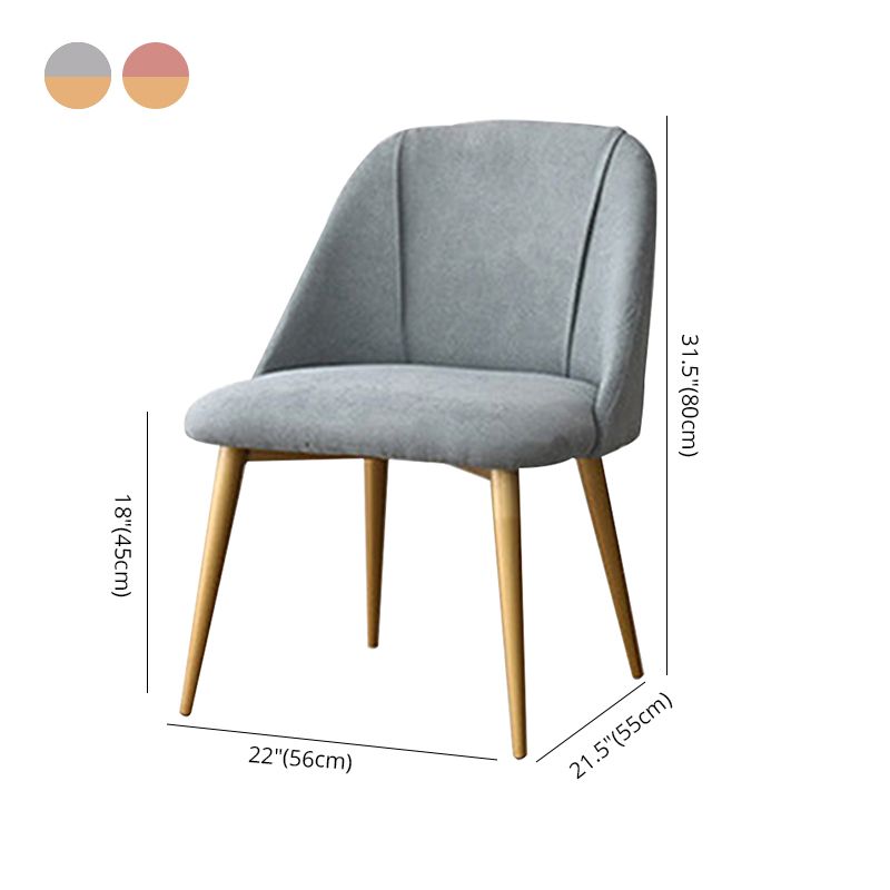 Metal Contemporary Armless Dining Chairs Matte Fabric Parsons Chair for Brasserie Clearhalo ' kitchen&dining_furn' 'Dining Chairs' 'Dining Tables & Seating' 'dining_chair' 'furn' 'furn_dining_chair' 'Furniture' 'furniture_dining_chair' 'Kitchen & Dining Furniture' 'kitchen' 1200x1200_466412b6-193c-432e-a796-8d8b30b13289