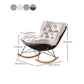 Modern Rocker Chair Metal Frame Friction Resistant Upholstered Rocker Chair
