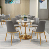Modern Dining Set 1/4/5 Pieces Round Stone Dining Table for Dining Room