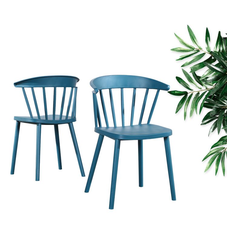 Contemporary Style Windsor Back Side Chair Plastic Dining Chair for Home Clearhalo ' kitchen&dining_furn' 'Dining Chairs' 'Dining Tables & Seating' 'dining_chair' 'furn' 'furn_dining_chair' 'Furniture' 'furniture_dining_chair' 'Kitchen & Dining Furniture' 'kitchen' 1200x1200_46659ff9-9053-4305-8e39-dd548d782529