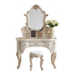 Mirror & 5 Drawers Makeup Vanity Dressing Table Solid Wood Dresser