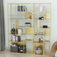 Modern Open Bookcase with Metal Rectangular Shelves for Office Clearhalo 'Bookcases' 'furn' 'furn_bookcases' 'Furniture' 'furniture_bookcases' 'kitchen' 'kitchen_bookcases' 'Living Room Furniture' 'Office Furniture' 1200x1200_4666144f-892a-4a2b-a024-b27566f587db