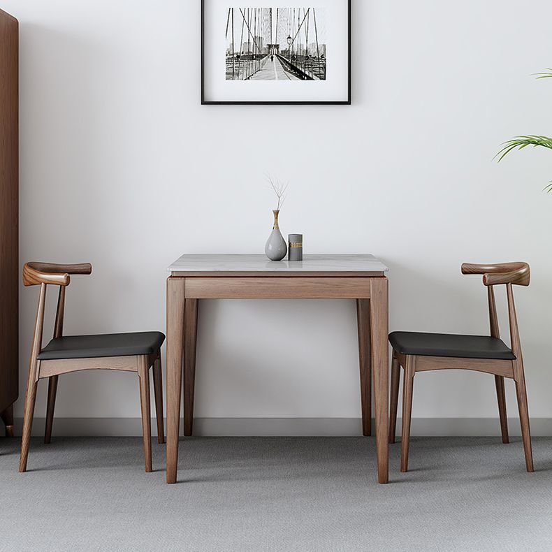 1/5 pezzi set da pranzo quadrato in pietra sinterizzato moderno per casa