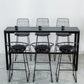 Matte Finish Stone Top Bistro Table with Black Metal Frame for Home Clearhalo 'Bar Furniture' 'Bar Tables' 'bar_tables' 'furn' 'furn_bar_tables' 'Furniture' 'Kitchen & Dining Furniture' 1200x1200_4668585b-596d-4486-8253-2a2aa26cd5dc