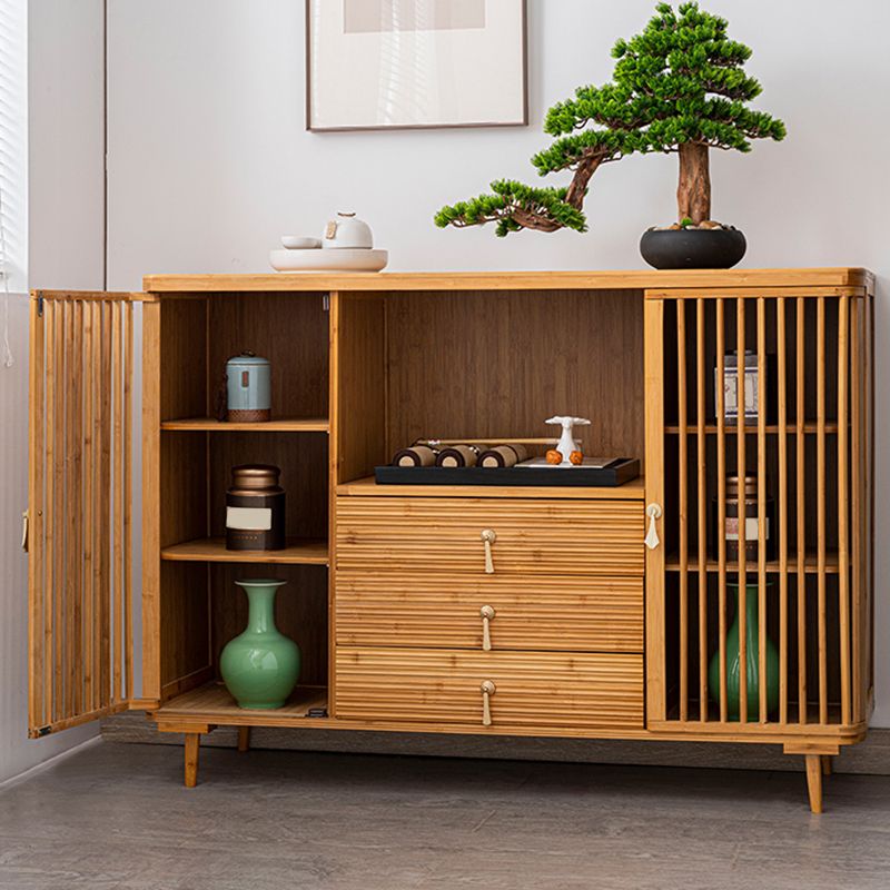 Rectangle Shape Contemporary Console Table Natural/Brown Bamboo Console Sofa Table