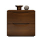 2 Drawers Solid Wood Nightstand Modern Night Table ,16.5" Tall