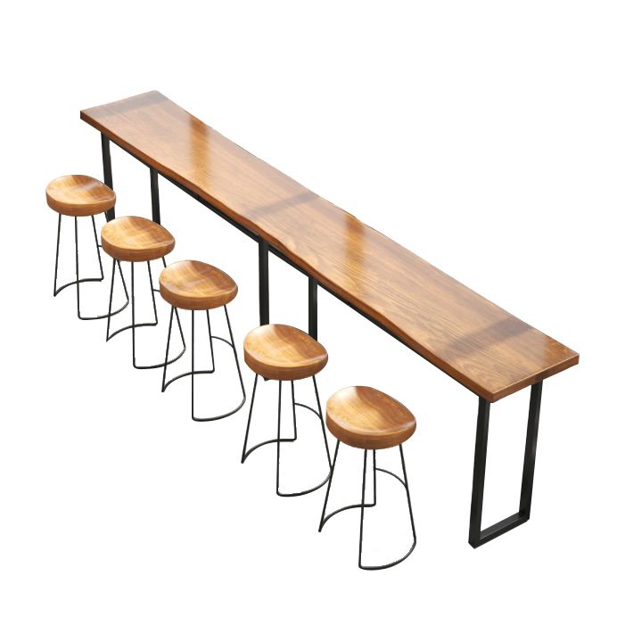 Pine Wood Bar Dining Table Modern Rectangle Bar Table for Dining Room Balcony Clearhalo 'Bar Furniture' 'Bar Tables' 'bar_tables' 'furn' 'furn_bar_tables' 'Furniture' 'Kitchen & Dining Furniture' 1200x1200_4670580c-478b-4c26-88c0-a328b79a4e3b