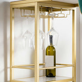 White Marble Hall Table with Specialty Top Glam Double Pedestal Table - 42" H Clearhalo 'Bar Furniture' 'Bar Tables' 'bar_tables' 'furn' 'furn_bar_tables' 'Furniture' 'furniture_bar_tables' 'Kitchen & Dining Furniture' 1200x1200_46718311-f293-48b4-b7c9-c61a1a0d8d3c