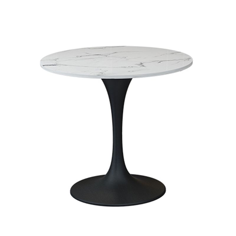 Modern Round Dining Table Sintered Stone Table with Tulip Base Clearhalo 'Dining Tables & Seating' 'Dining Tables' 'dining_table' 'furn' 'furn_dining_table' 'Furniture' 'Kitchen & Dining Furniture' 1200x1200_46739b19-d126-427e-8fcb-be932ef5e9d0