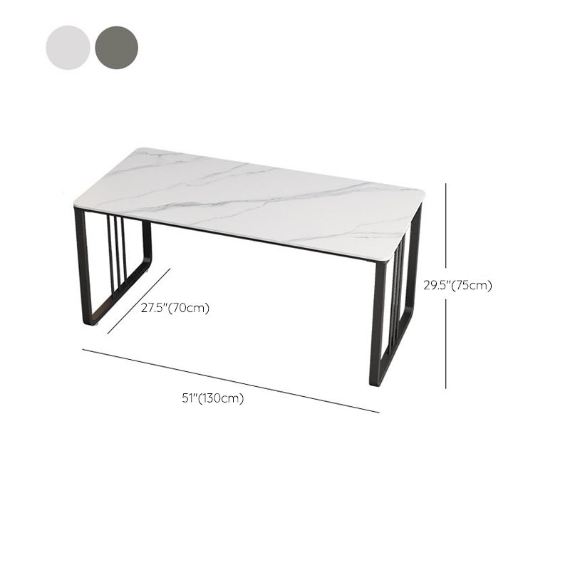 Zeitgenössischer Schreibtisch Stein Schlitten Basis Büroschreibtisch, 29,53 "groß