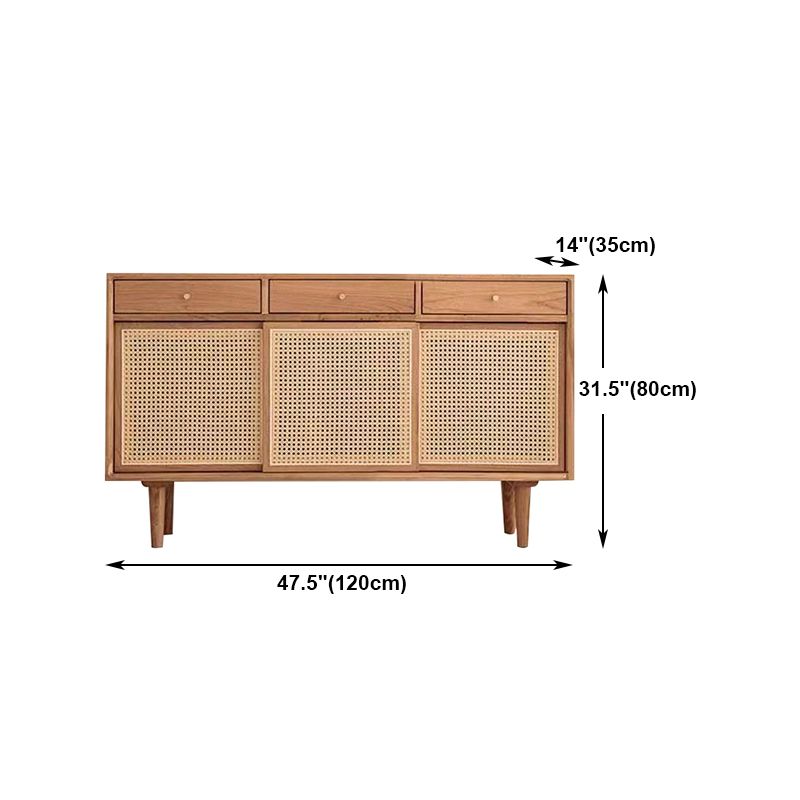 Sideboard contemporanea Porte Rattan Pinna armadio per soggiorno per soggiorno
