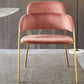Glam Upholstered Arm Chair Velvet Open Back Dining Chair with Gold Legs